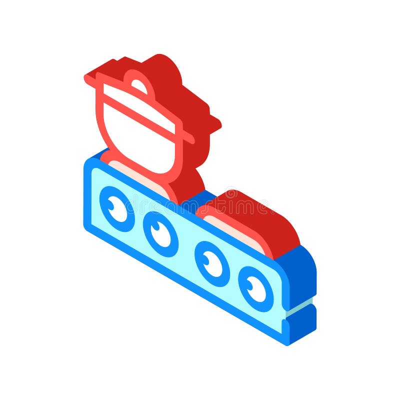 Table Stoves Isometric Icon Vector Symbol Illustration Stock Vector