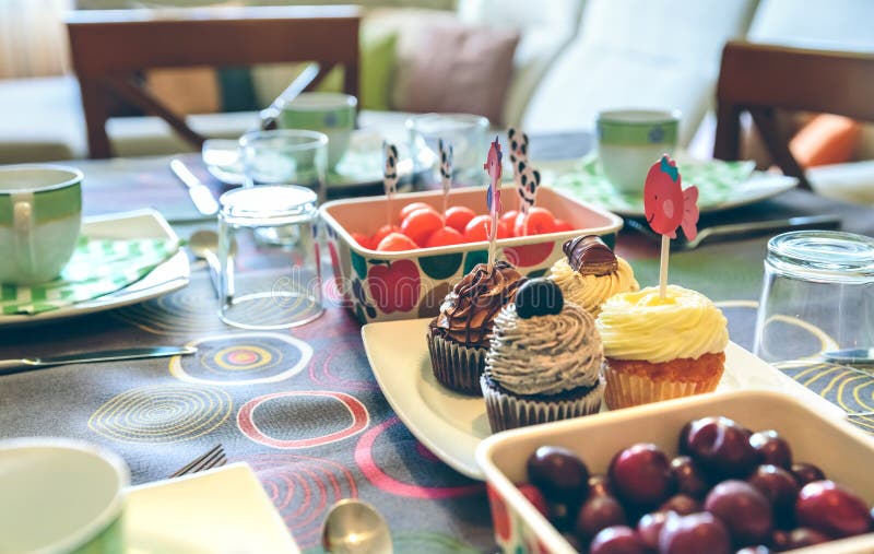 Tasty Breakfast for Party Fun Stock Image - Image of beautiful
