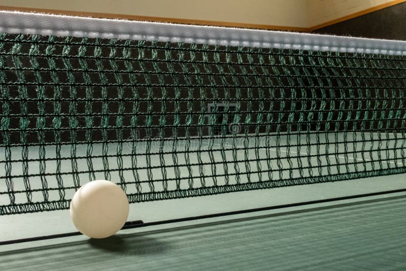 Table Tennis with Ball Net and Table Stock Photo Image of sport