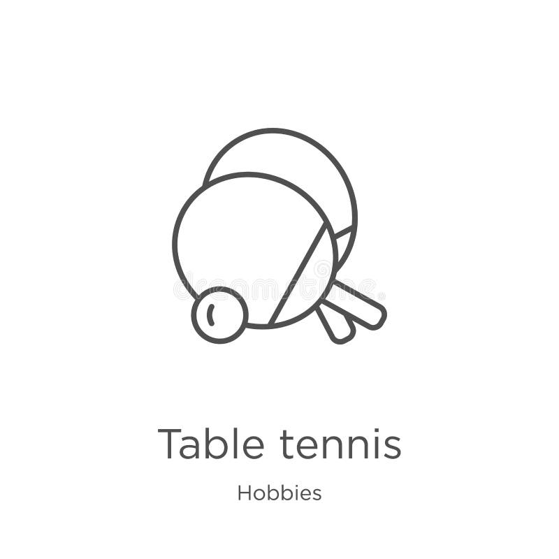Table Tennis Icon Vector from Hobbies Collection. Thin Line Table