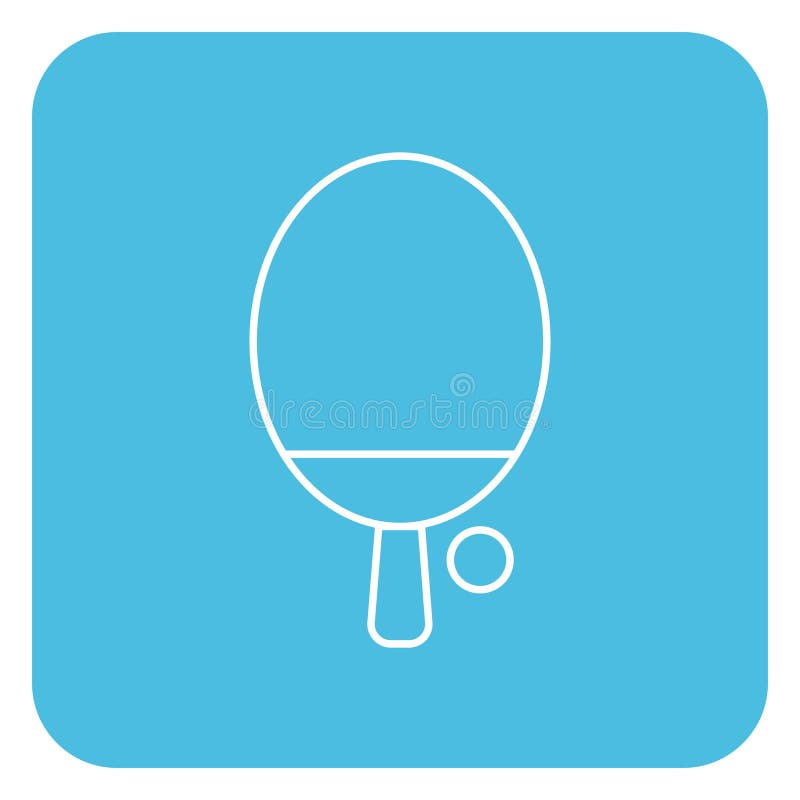 Table Tennis Paddle with Ball. Vector Illustration Decorative Design
