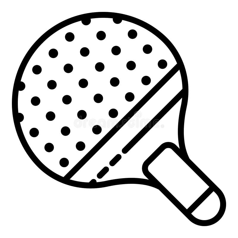 Table Tennis Paddle Icon, Outline Style Stock Vector Illustration of