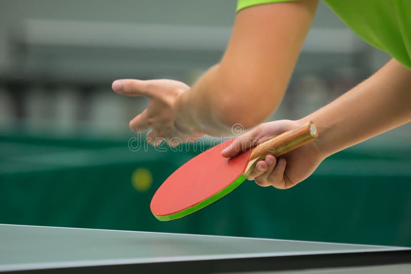 Table Tennis Player Serving Stock Image Image of competitive, olympic