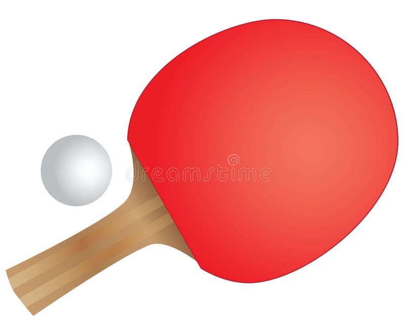 Red Ping Pong Ball and Racket Clip Art Image - ClipSafari