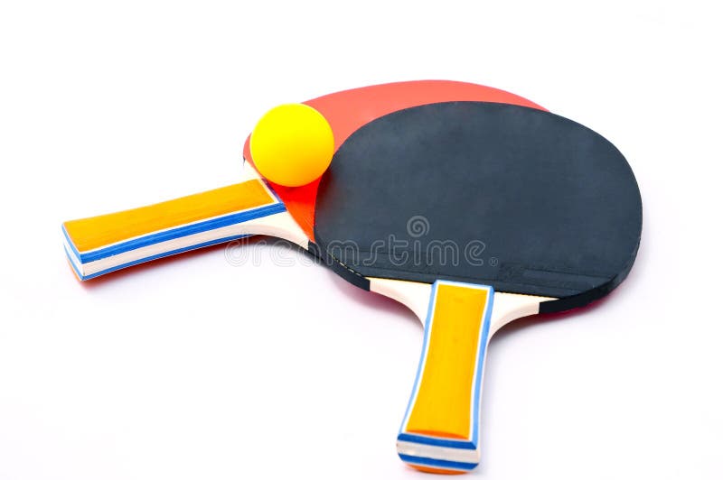 Table Tennis Racket and Ping Pong Ball stock photo Table Tennis Racket and Ping Pong Ball stock photo