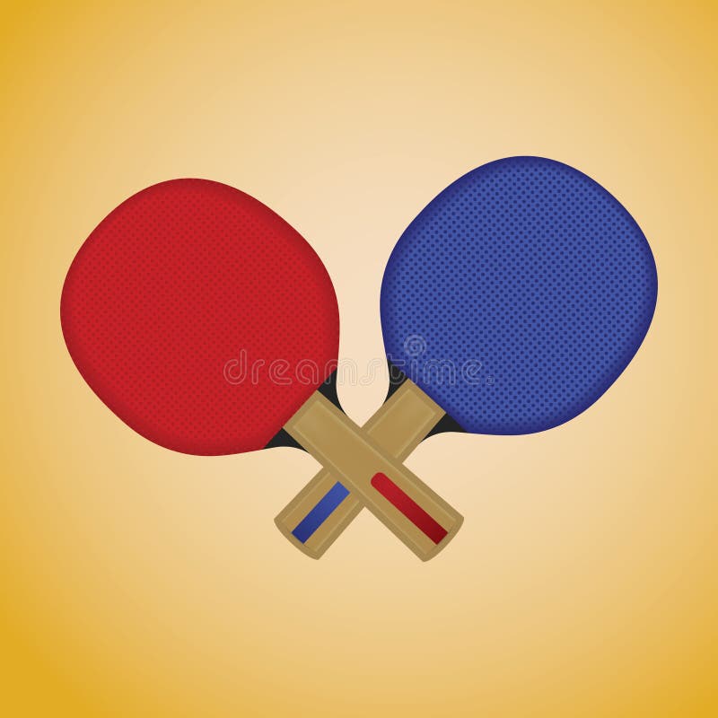 Table Tennis Rackets. Vector Illustration Decorative Background Design