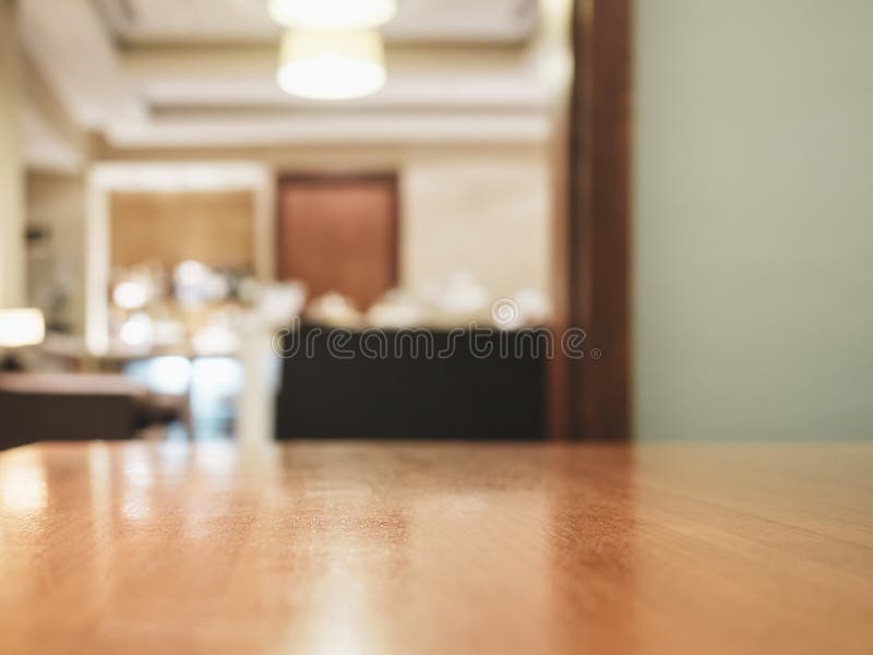 Table top counter with Blurred Home interior decoration. Seating table stock images, royalty-free photos and pictures
