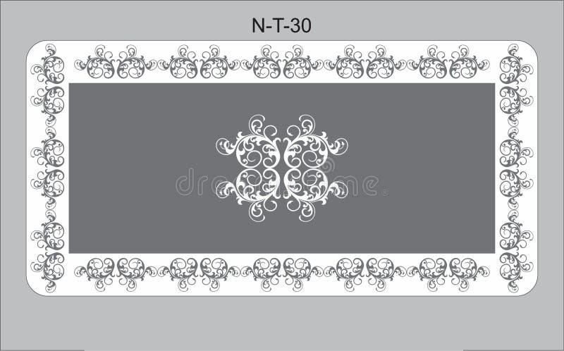 Table Top Glass Design Vector CDR stock illustration