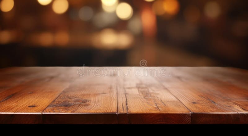 Table top table in a restaurant with blurred background royalty free illustration