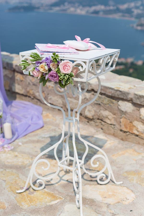 Table for wedding ceremony stock image. Image of marital 60214937