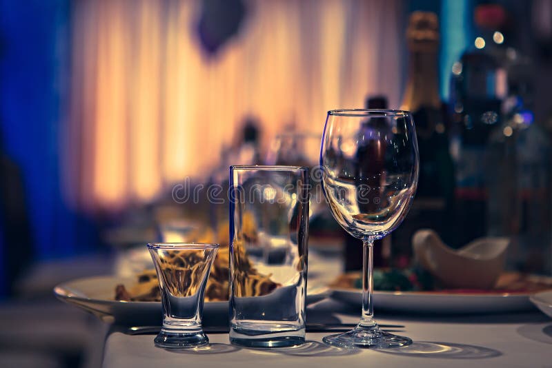 Table wine glasses stock photo. Image of glass, embellish 35555918