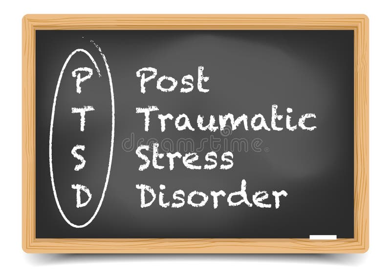 Tableau noir PTSD illustration stock Tableau noir PTSD illustration stock