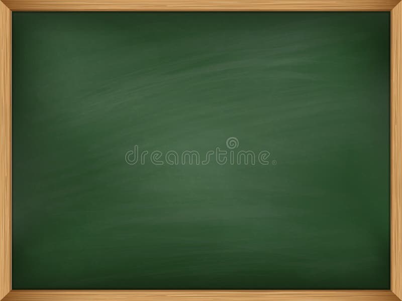 Tableau vert vide avec le cadre en bois descripteur illustration libre de droits