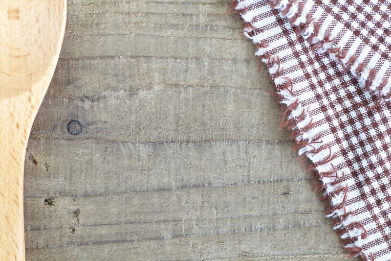 Tablecloth and old wooden table stock images