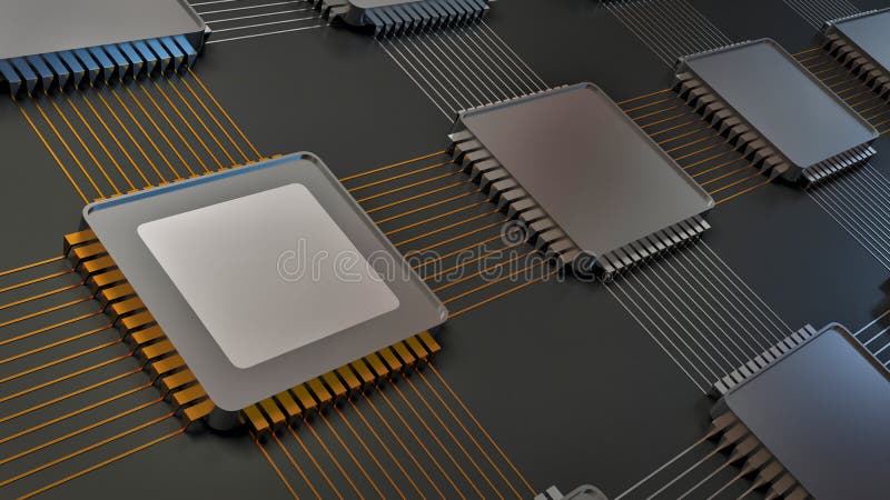 Tablero electrónico y microprocesador principal