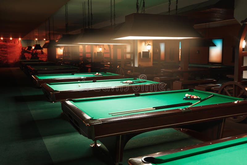 Tables in a billiard room.