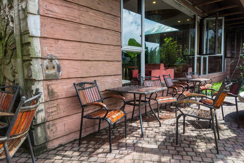 Tables and Chair at the Outside for Restaurants or Pubs, or Coffee Shop