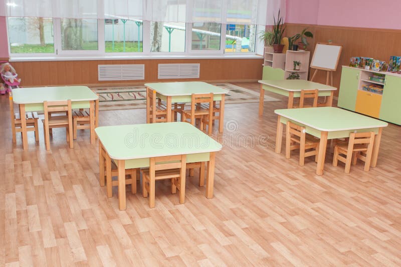 Tables And Chairs For Kindergarten Furniture Stock Image Image