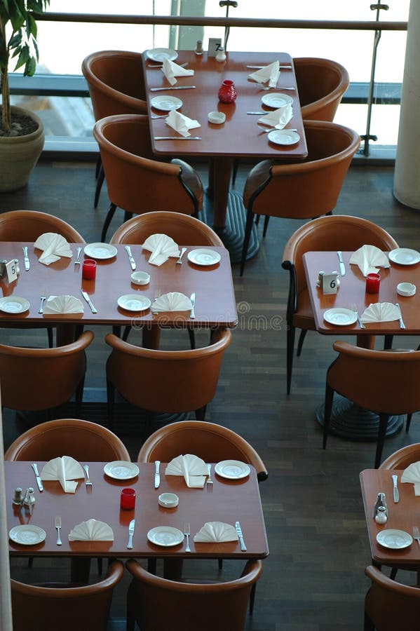 Tables in a resturant