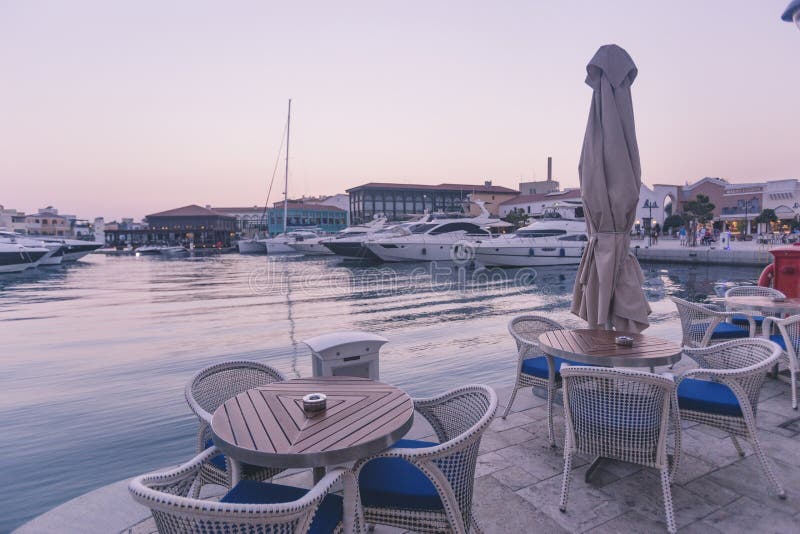 Street Cafe Tables. Limassol, Cyprus Editorial Photo Image of travel