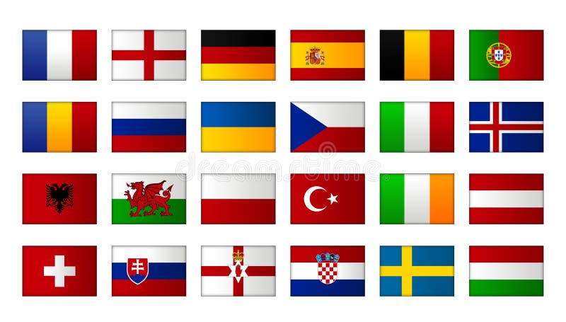 euro 2016 flags stock illustration euro 2016 flags stock illustration
