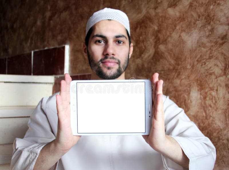 Tablet with copy space on white screen royalty free stock photo Tablet with copy space on white screen royalty free stock photo