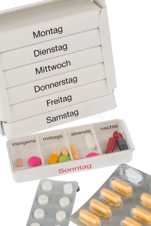 Tablet Dispenser and Tablets Stock Photo Image of medicinal, pills