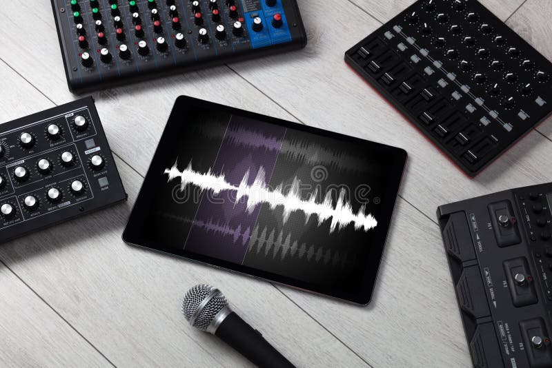 Tablet and Electronic Music Instruments Stock Photo Image of channel