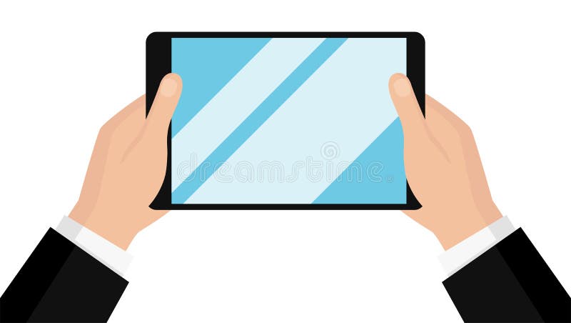 Tablet in Hands Isolated on White Background. Man`s Hand Holding a Tablet in Hand. Realistic Template Stock Vector - Illustration of design, black: 176836113 Tablet in Hands Isolated on White Background. Man`s Hand Holding a Tablet in Hand. Realistic Template Stock Vector - Illustration of design, black: 176836113