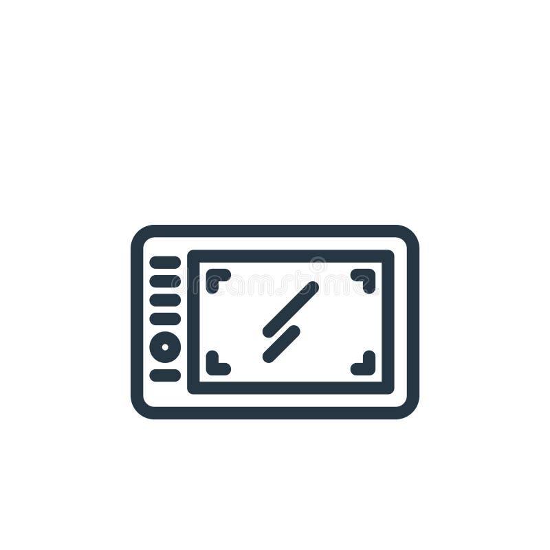 Tablet icon vector from designing concept. Thin line illustration of tablet editable stroke. tablet linear sign for use on web and stock illustration