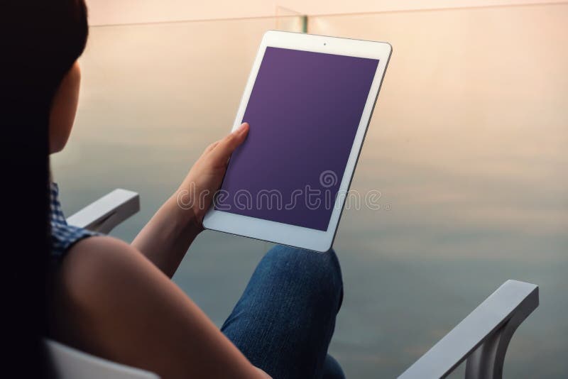 Tablet Mockup Image. Display Screen is Clipping Path. royalty free stock photos