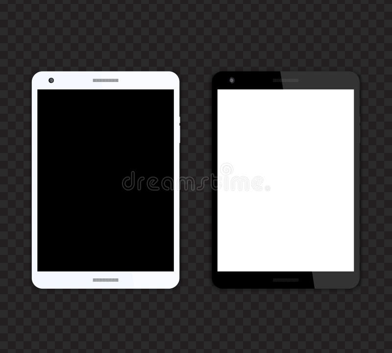 Tablet Mockups with Blank Screens Stock Vector Illustration of