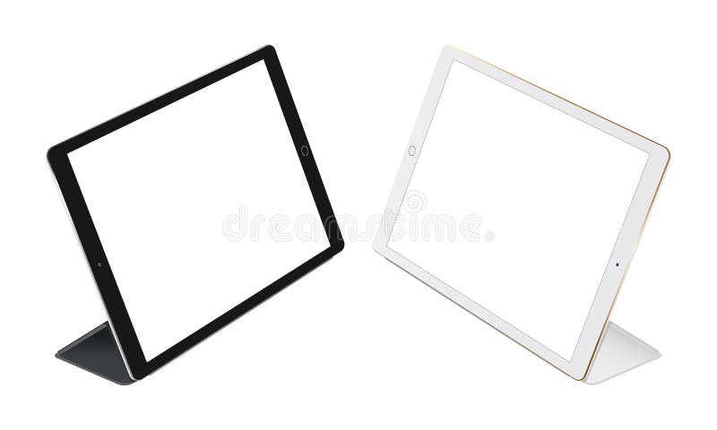 Tablet pc com a tampa isolada no fundo branco ilustração stock Tablet pc com a tampa isolada no fundo branco ilustração stock