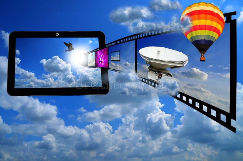 Tablet PC with Film strip and Balloon