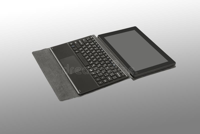 Tablet PC and keyboard. stock image. Image of touchscreen - 75205637