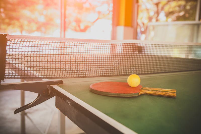 Tabletennis and Balls on Table. Stock Photo Image of balls, ball