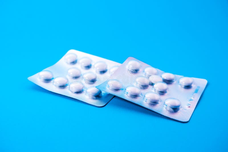 Tablets on a blue background royalty free stock image Tablets on a blue background royalty free stock image