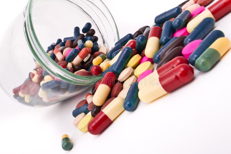 Tablets and capsules stock photo. Image of glass, capsule 17922138