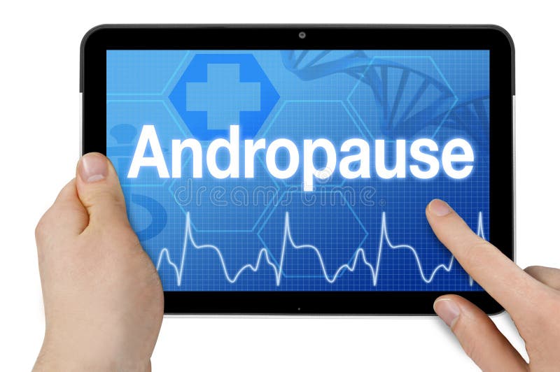 Tablette avec l'andropause photographie stock libre de droits Tablette avec l'andropause photographie stock libre de droits