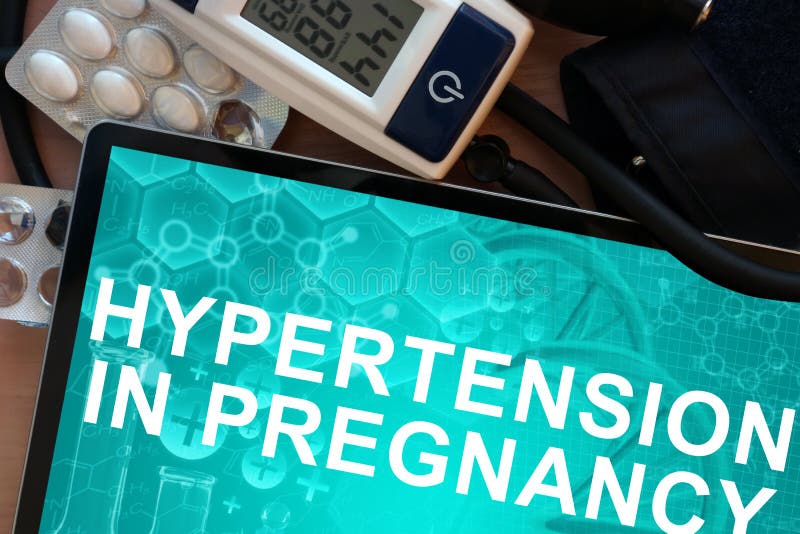 Tablette avec l'hypertension de diagnostic dans la grossesse