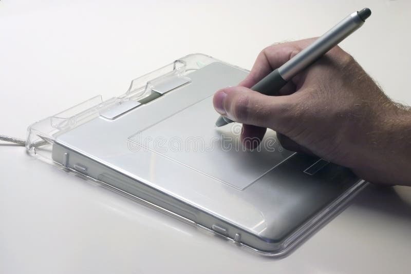 Tablette de crayon lecteur image stock. Image du affaires 4508983