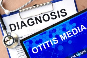 Tablette Mit Mittelohrentz ndung Stockfoto Bild Von Medizinisch 