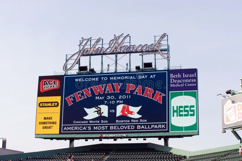 Tablou de bord de înaltă definiție nou în parcul Fenway 2011 royalty free stock photography