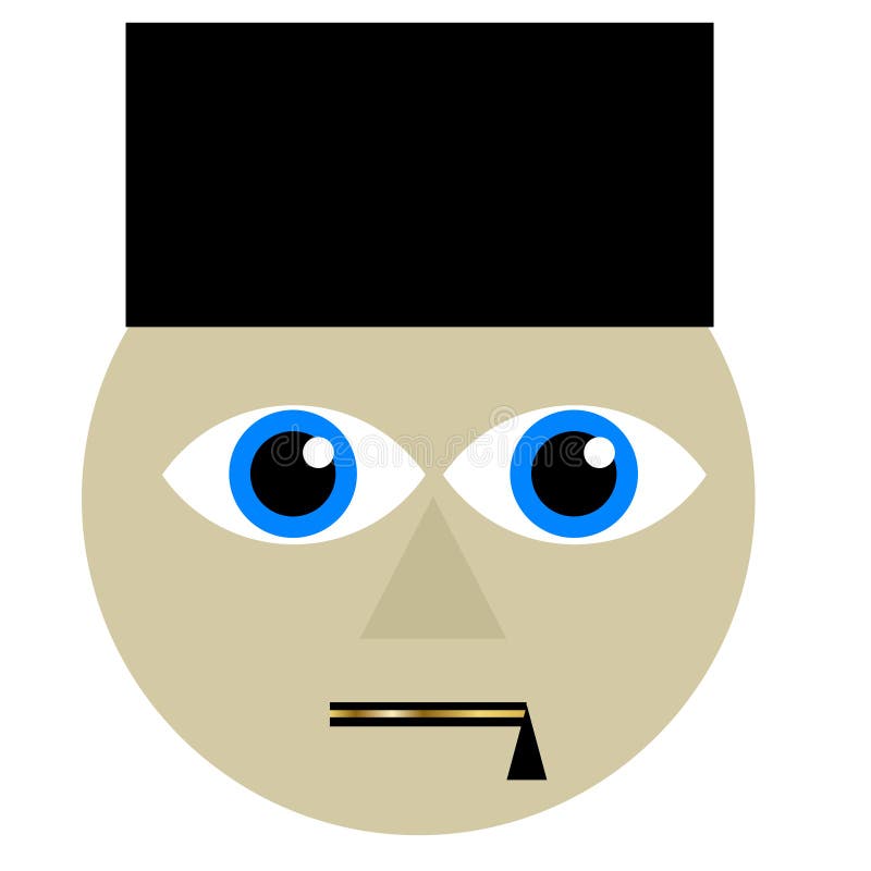 Taboo Man Face with Zipper Lock on Mouth Stock Vector Illustration of