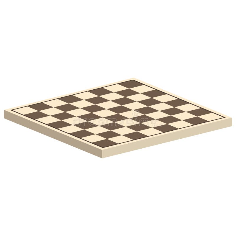Tabuleiro de xadrez 3d isométrico e peça de xadrez