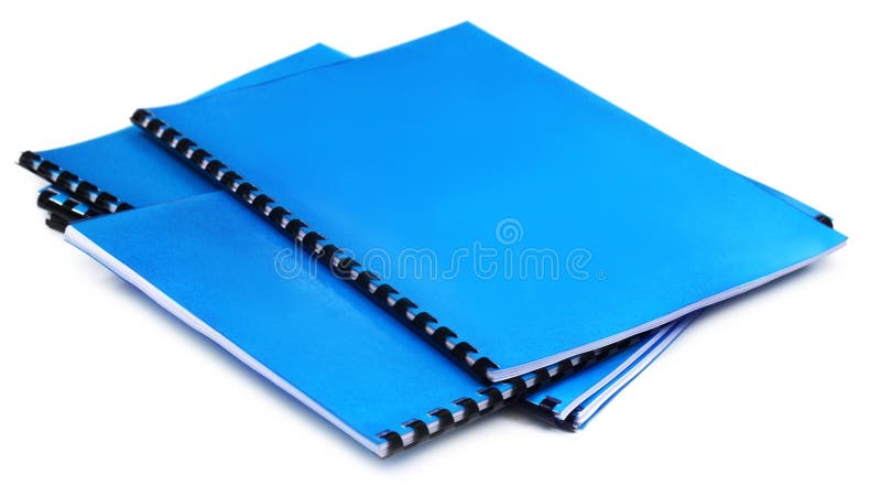 Taccuini diretti a spirale blu fotografia stock libera da diritti Taccuini diretti a spirale blu fotografia stock libera da diritti