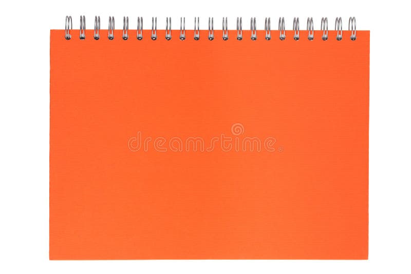 Taccuino arancione su una sorgente immagini stock libere da diritti Taccuino arancione su una sorgente immagini stock libere da diritti