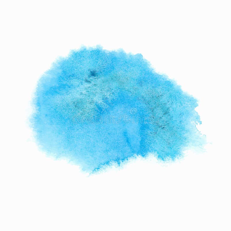 Tache bleue lumineuse d'aquarelle illustration stock