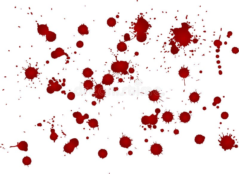 Tache malpropre de sang, baisses rouges sur le fond blanc Illustration de vecteur, style maniaque illustration stock Tache malpropre de sang, baisses rouges sur le fond blanc Illustration de vecteur, style maniaque illustration stock