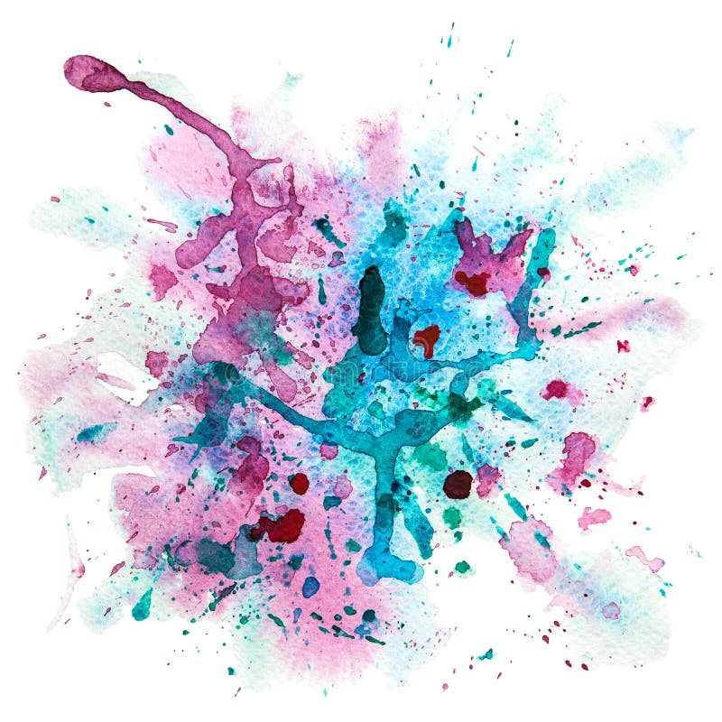 Tache multicolore d'éclaboussure d'aquarelle illustration de vecteur Tache multicolore d'éclaboussure d'aquarelle illustration de vecteur